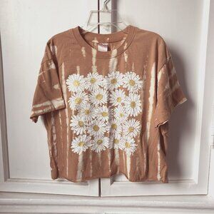 No Boundaries Sunflower Crop Top Short Sleeve Large